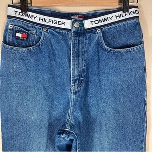 Tommy Hilfiger Waist Band Baggy Vintage Jeans Sz 18 =womens 6/8
